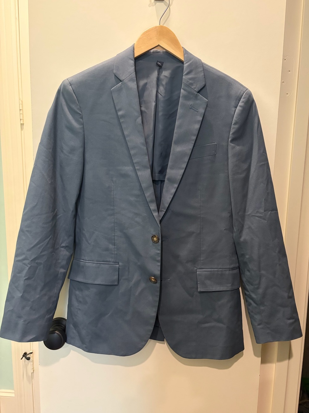 J.Crew Thompson Slim Fit 100% Cotton Suit Jacket in slate blue